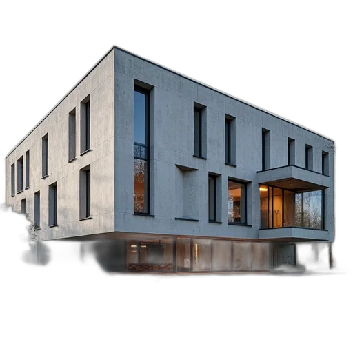 building, 3d render, modern, architecture transparent PNG cut-out
