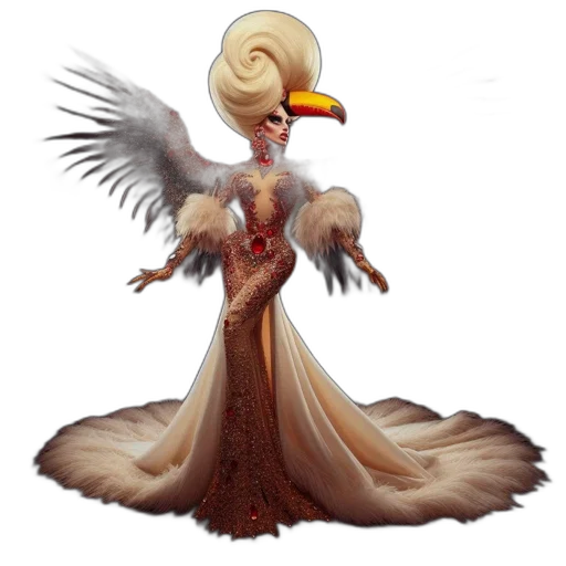 staff, dress, crown, concept art transparent PNG cut-out