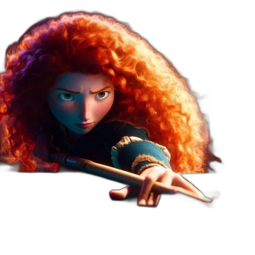 sword, hair, staff, weapon transparent PNG cut-out