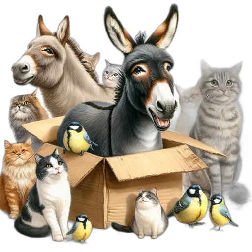 animal, furniture, photorealistic, concept art transparent PNG cut-out