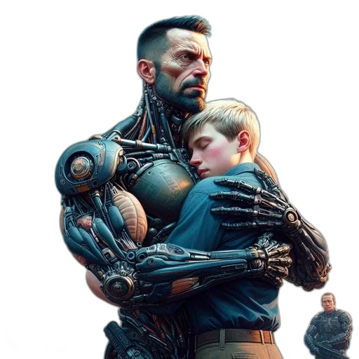 robot, cyberpunk, concept art, comic book art transparent PNG cut-out