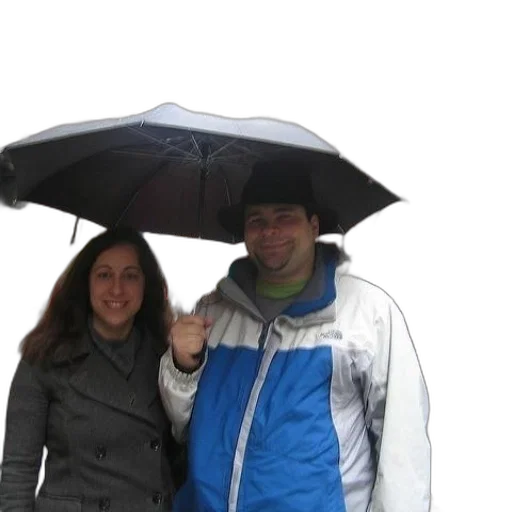 umbrella, jacket, staff, hat transparent PNG cut-out