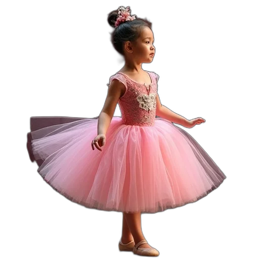 dress, photorealistic, 3d render, children transparent PNG cut-out
