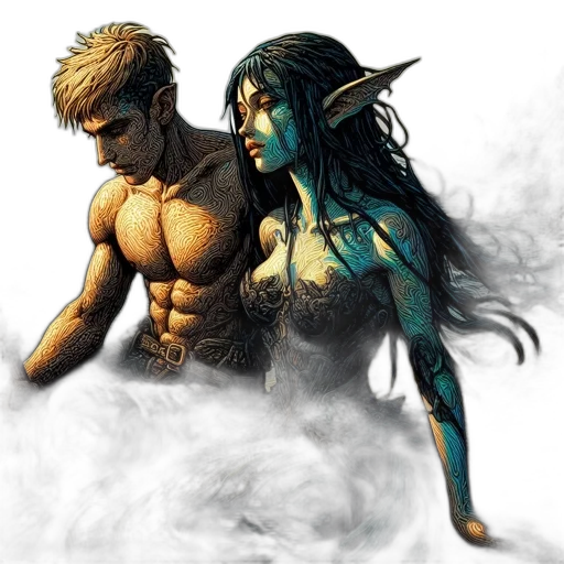 fantasy art, concept art, comic book art, pixel art transparent PNG cut-out