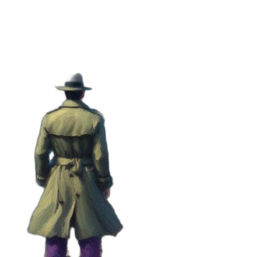 hat, staff, jacket, weapon transparent PNG cut-out