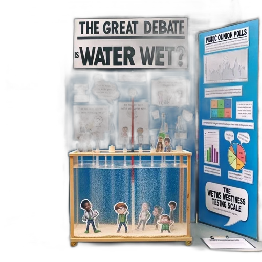 underwater, students, present, science transparent PNG cut-out
