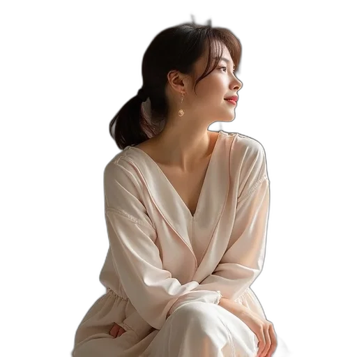 dress, jewelry, jacket, oil painting transparent PNG cut-out