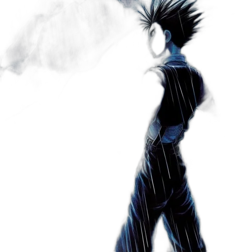 staff, hair, mask, jacket transparent PNG cut-out