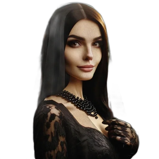 dress, jewelry, face, hair transparent PNG cut-out