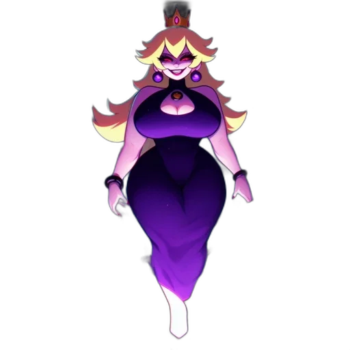 crown, dress, staff, creature transparent PNG cut-out
