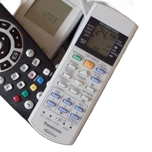 collection, remote, controls, including transparent PNG cut-out