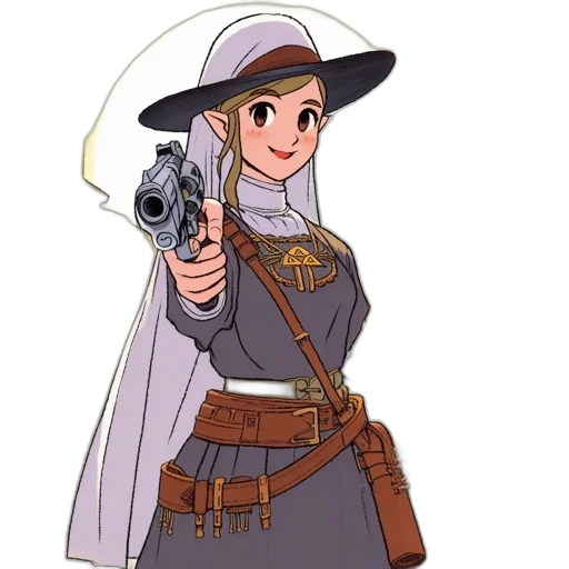 weapon, staff, hat, sword transparent PNG cut-out