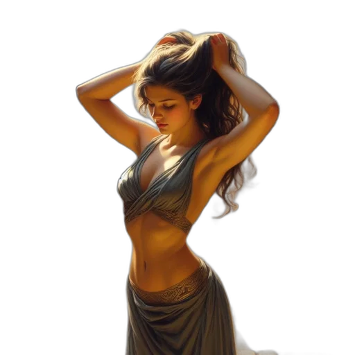 dress, jewelry, fantasy art, concept art transparent PNG cut-out