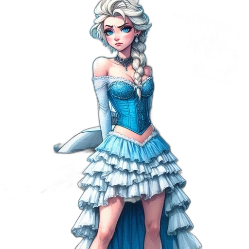 dress, staff, fantasy art, concept art transparent PNG cut-out