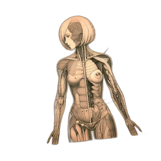 robot, jewelry, dress, creature transparent PNG cut-out