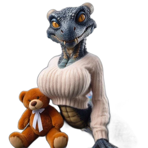 creature, dragon, robot, 3d render transparent PNG cut-out