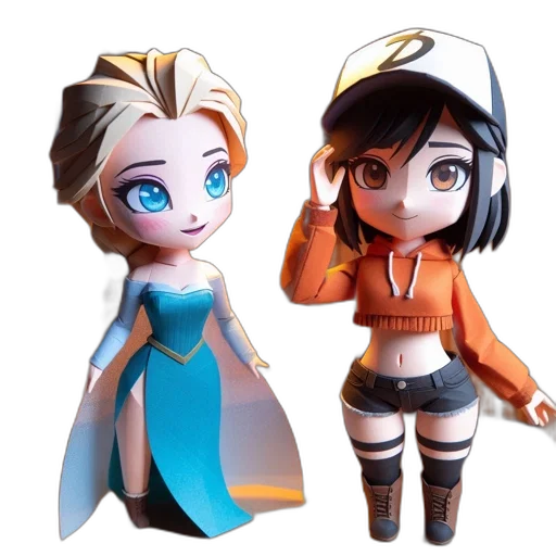 concept art, fantasy art, 3d render, anime transparent PNG cut-out