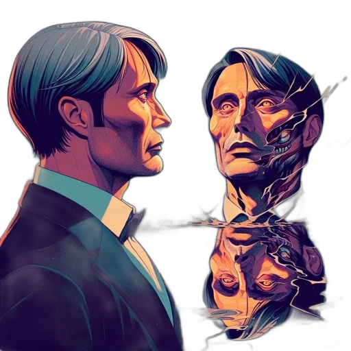 face, mask, robot, comic book art transparent PNG cut-out