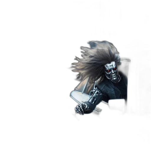 hair, mask, creature, robot transparent PNG cut-out