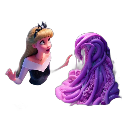 dress, creature, crown, hair transparent PNG cut-out