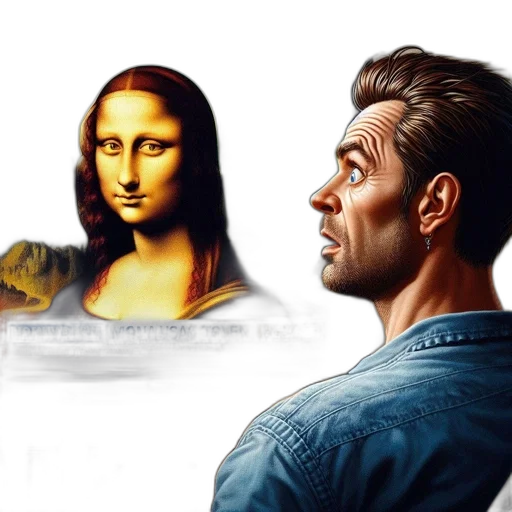 face, photorealistic, oil painting, concept art transparent PNG cut-out