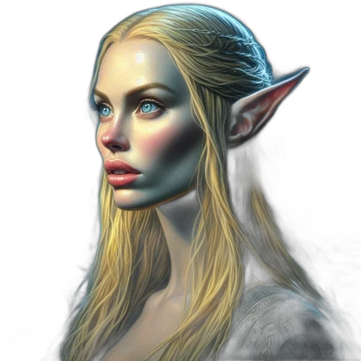 face, dragon, staff, fantasy art transparent PNG cut-out