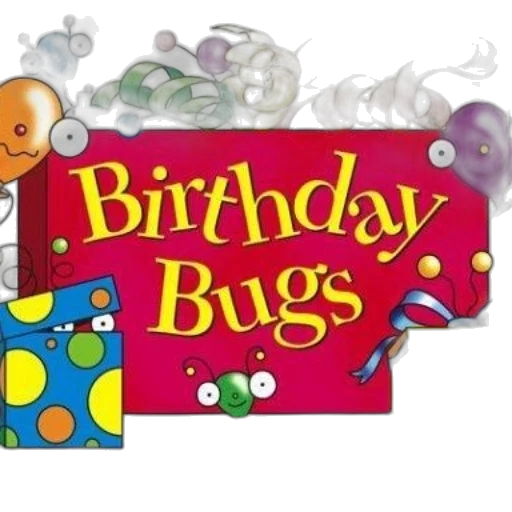 birthday, bugs, pop-up, party transparent PNG cut-out