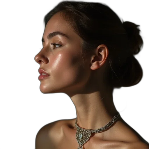 jewelry, crown, face, photorealistic transparent PNG cut-out