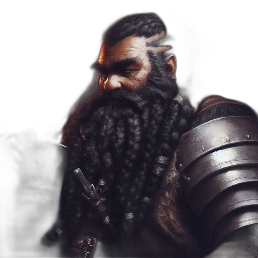 dragon, sword, face, hair transparent PNG cut-out