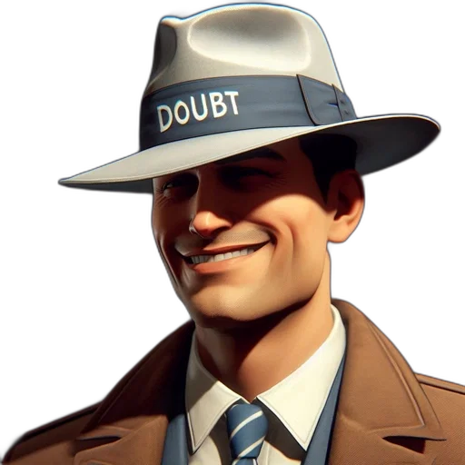 hat, jacket, face, staff transparent PNG cut-out