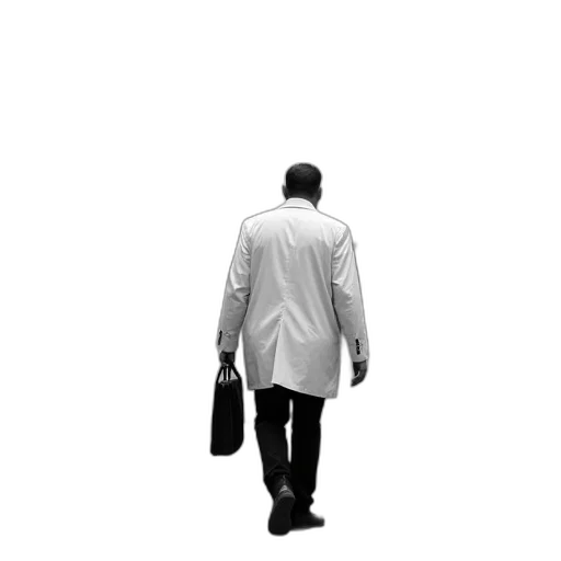 jacket, staff, umbrella, robot transparent PNG cut-out