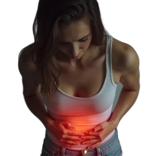 woman, suffering, stomach, ache transparent PNG cut-out