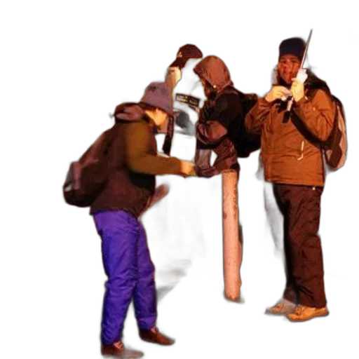 staff, jacket, weapon, hat transparent PNG cut-out