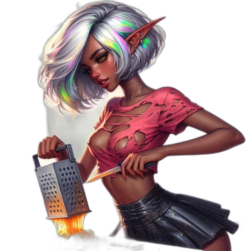 dress, staff, fantasy art, concept art transparent PNG cut-out