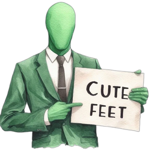 shoes, face, creature, staff transparent PNG cut-out