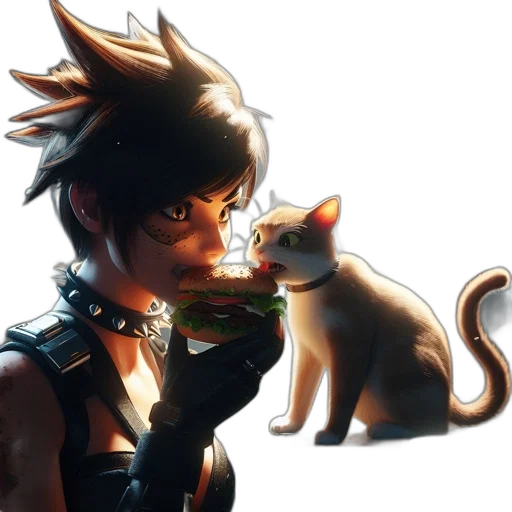 food, concept art, fantasy art, cyberpunk transparent PNG cut-out