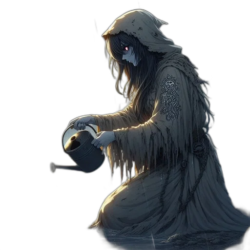 creature, staff, mask, weapon transparent PNG cut-out