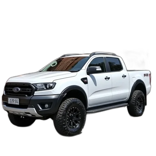 car, photorealistic, 3d render, white transparent PNG cut-out
