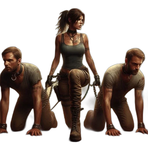 concept art, female, character, determined transparent PNG cut-out