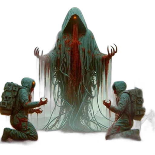 creature, staff, mask, concept art transparent PNG cut-out