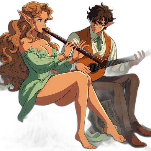 fantasy art, concept art, watercolor, pixel art transparent PNG cut-out