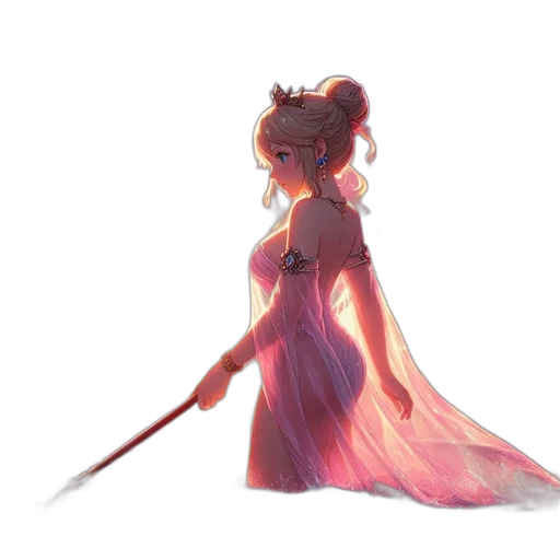 dress, staff, sword, weapon transparent PNG cut-out