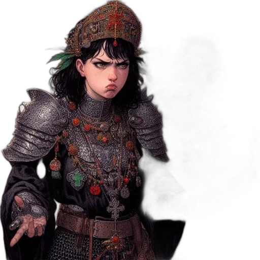 sword, face, staff, fantasy art transparent PNG cut-out