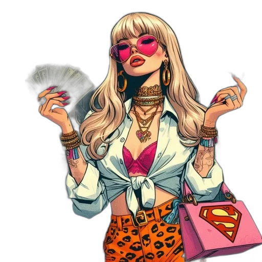 jewelry, comic book art, concept art, cartoon transparent PNG cut-out