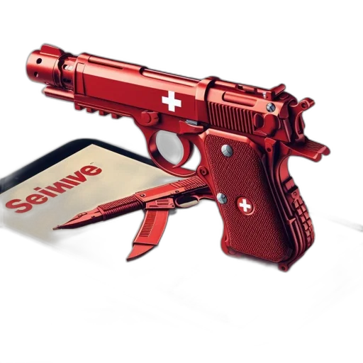weapon, 3d render, concept art, pixel art transparent PNG cut-out