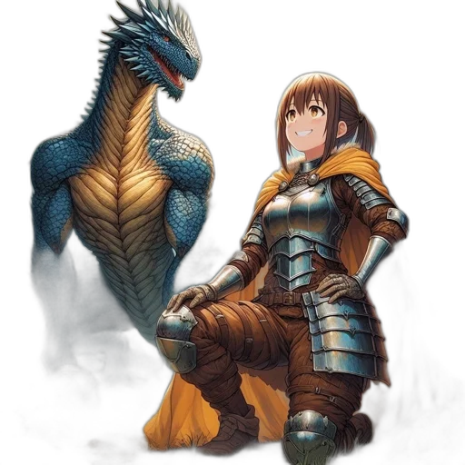 dragon, sword, creature, animal transparent PNG cut-out