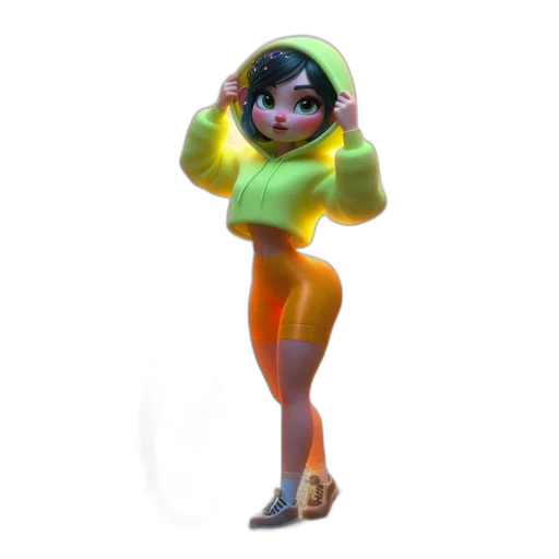 dress, jacket, staff, creature transparent PNG cut-out