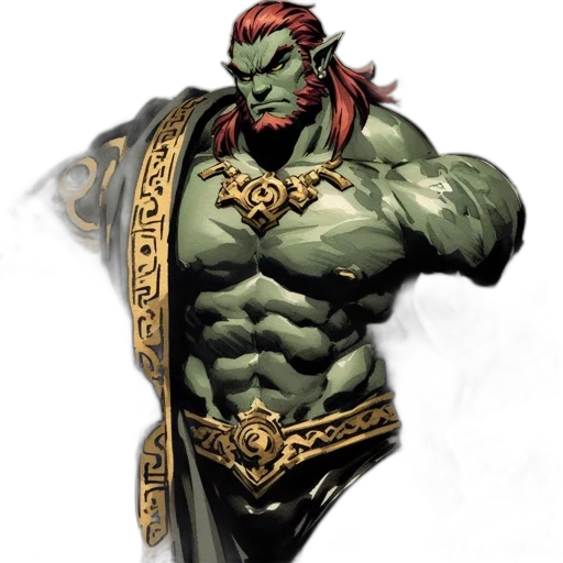 comic book art, concept art, fantasy art, green transparent PNG cut-out