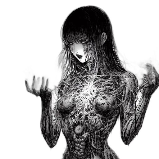 creature, hair, animal, dress transparent PNG cut-out