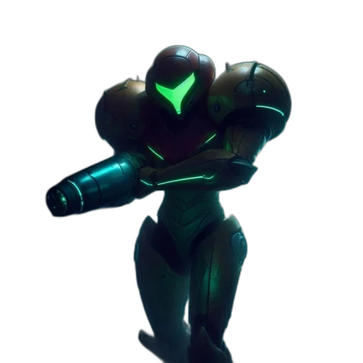 robot, weapon, staff, 3d render transparent PNG cut-out
